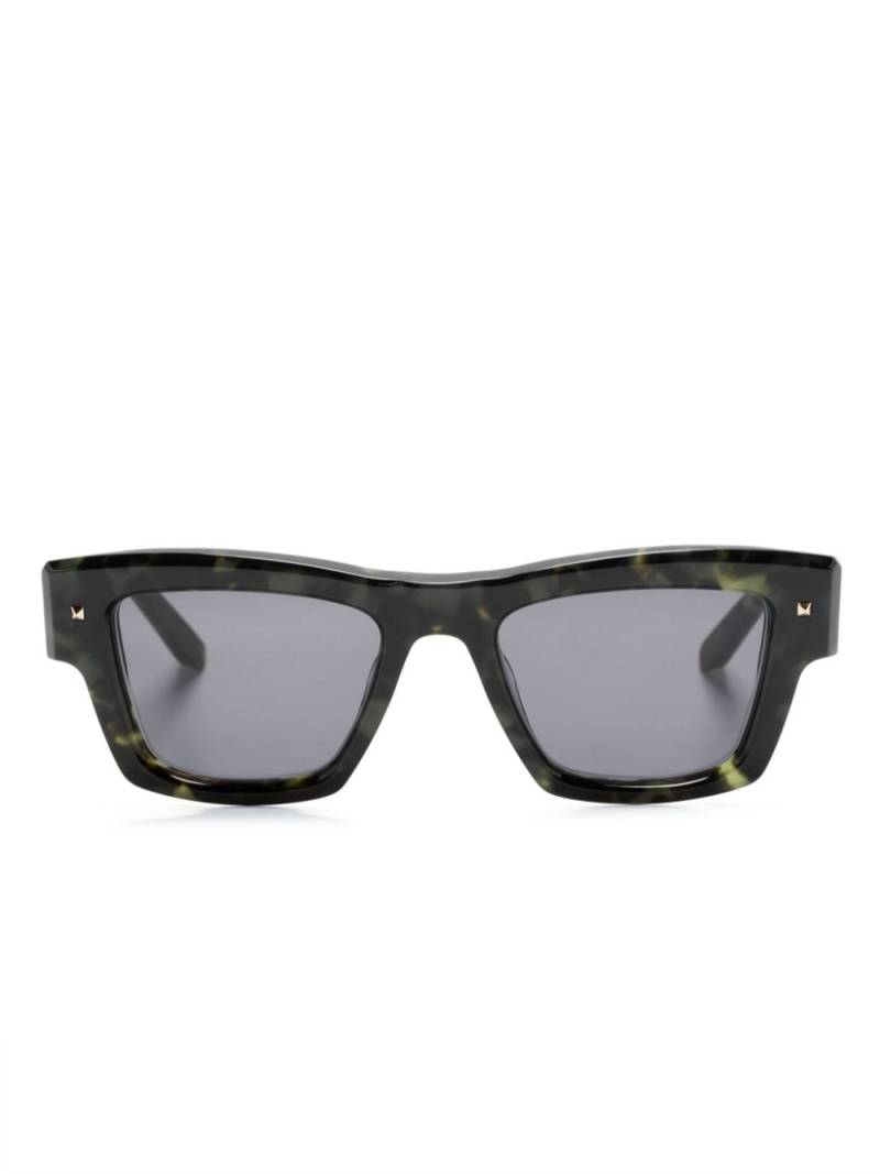 Valentino Eyewear tortoiseshell-effect square-frame sunglasses - Green von Valentino Eyewear