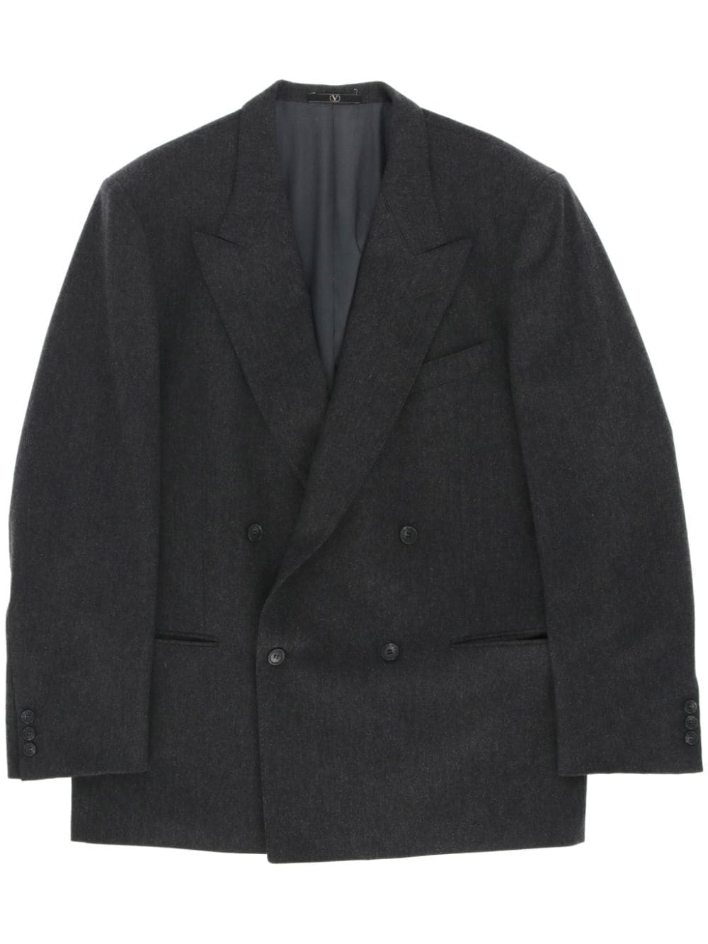 Valentino Garavani Pre-Owned 1980s double-breasted blazer - Grey von Valentino Garavani Pre-Owned