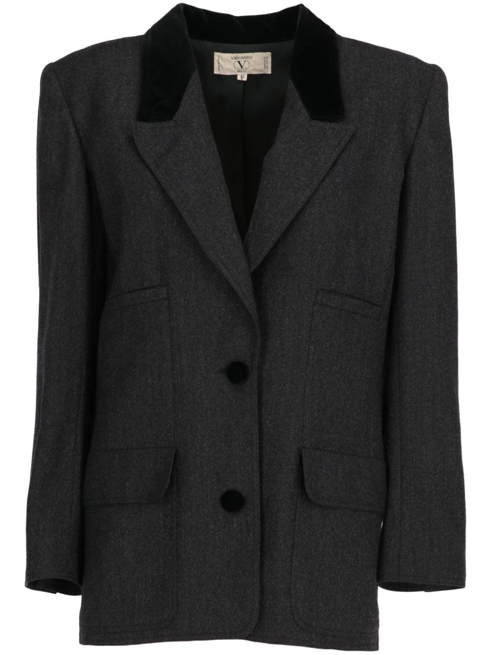 Valentino Garavani Pre-Owned 1980s single-breasted blazer - Grey von Valentino Garavani Pre-Owned