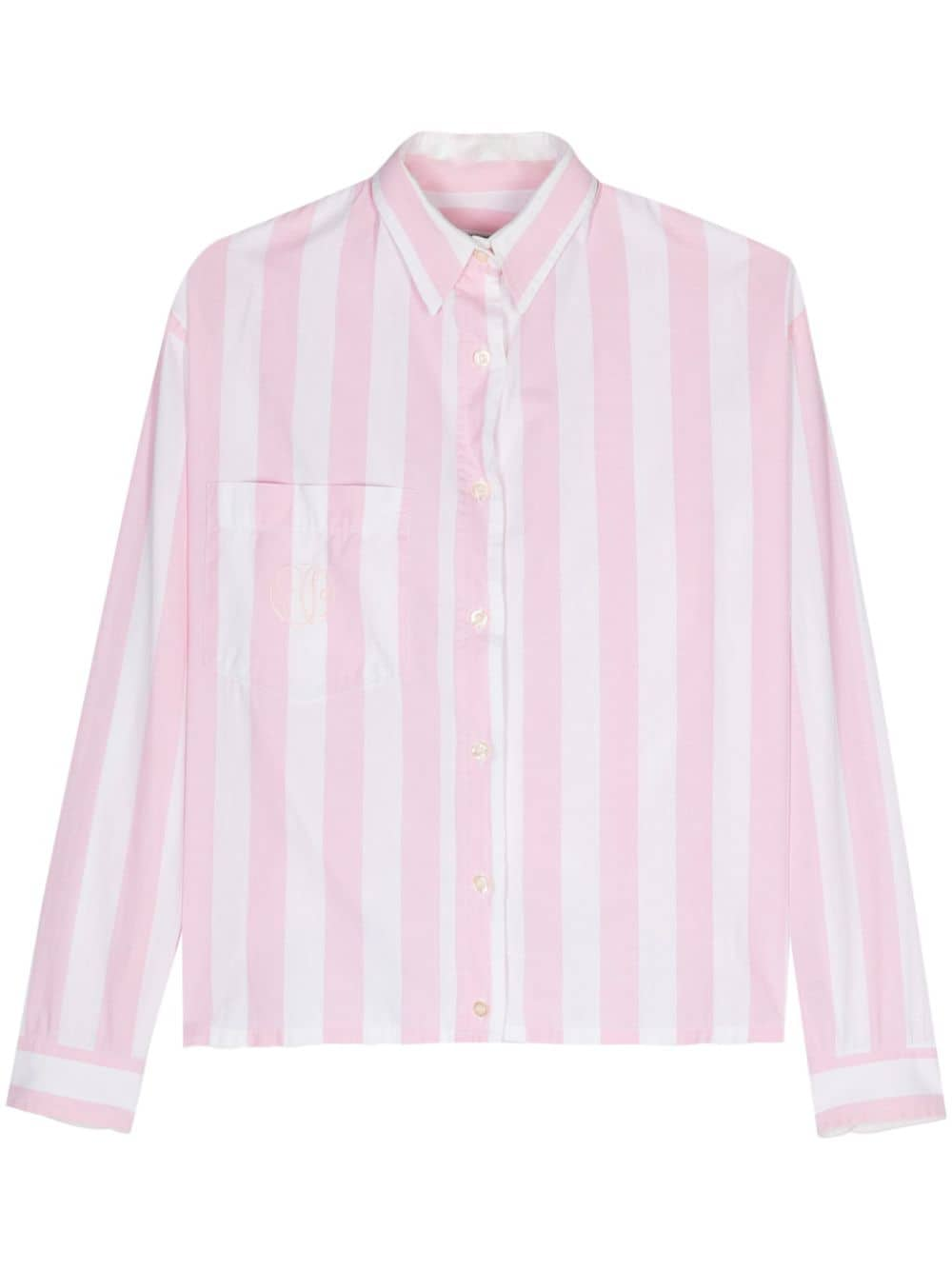 Valentino Garavani Pre-Owned 1980s striped cotton shirt - Pink