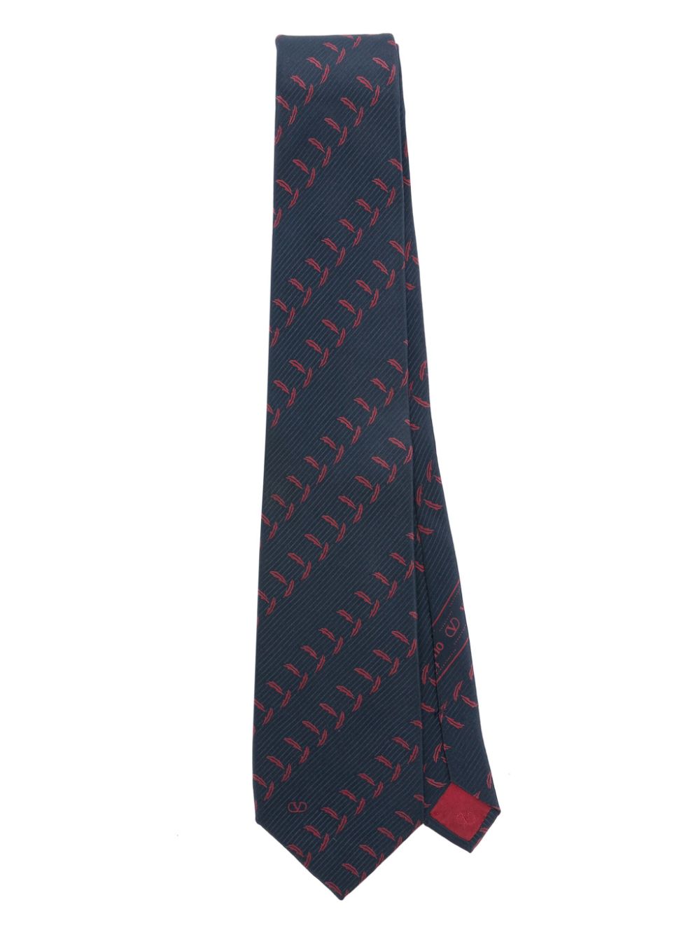 Valentino Garavani Pre-Owned 1990s feather-print tie - Blue von Valentino Garavani Pre-Owned