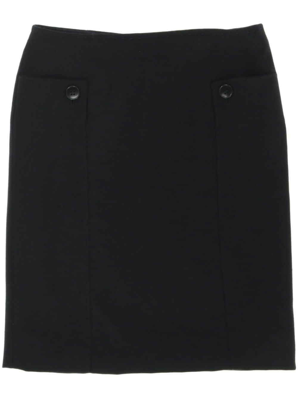 Valentino Garavani Pre-Owned 2000s pocketed wool skirt - Black von Valentino Garavani Pre-Owned