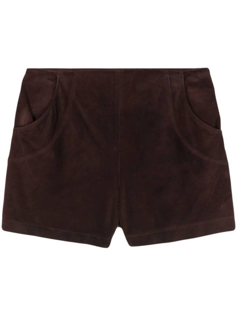 Valentino Garavani Pre-Owned 2000s suede shorts - Brown von Valentino Garavani Pre-Owned