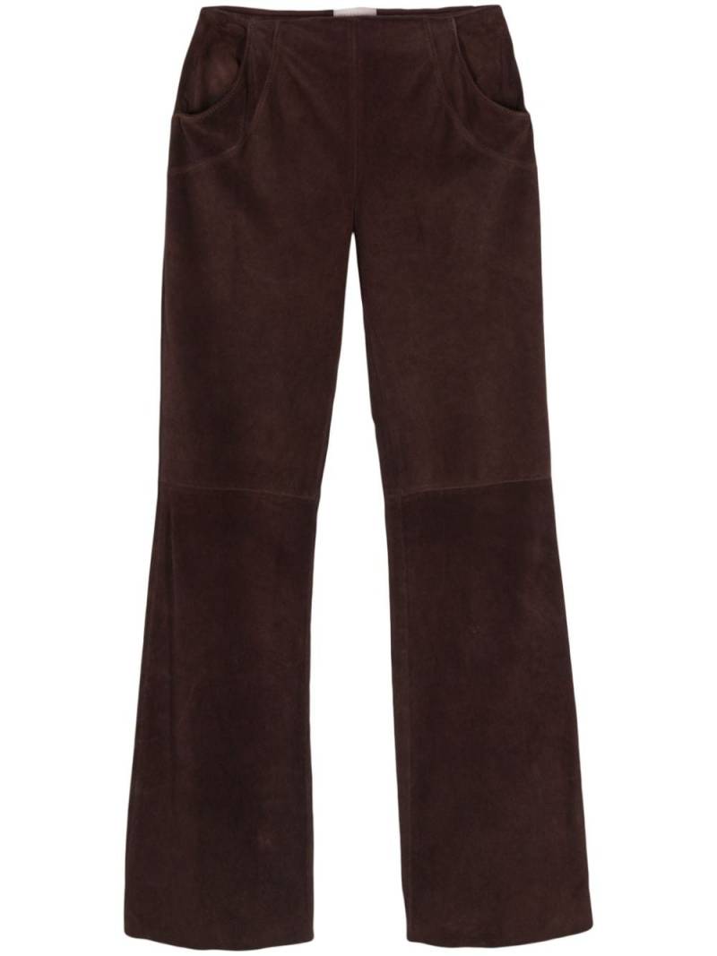 Valentino Garavani Pre-Owned 2000s suede trousers - Brown von Valentino Garavani Pre-Owned