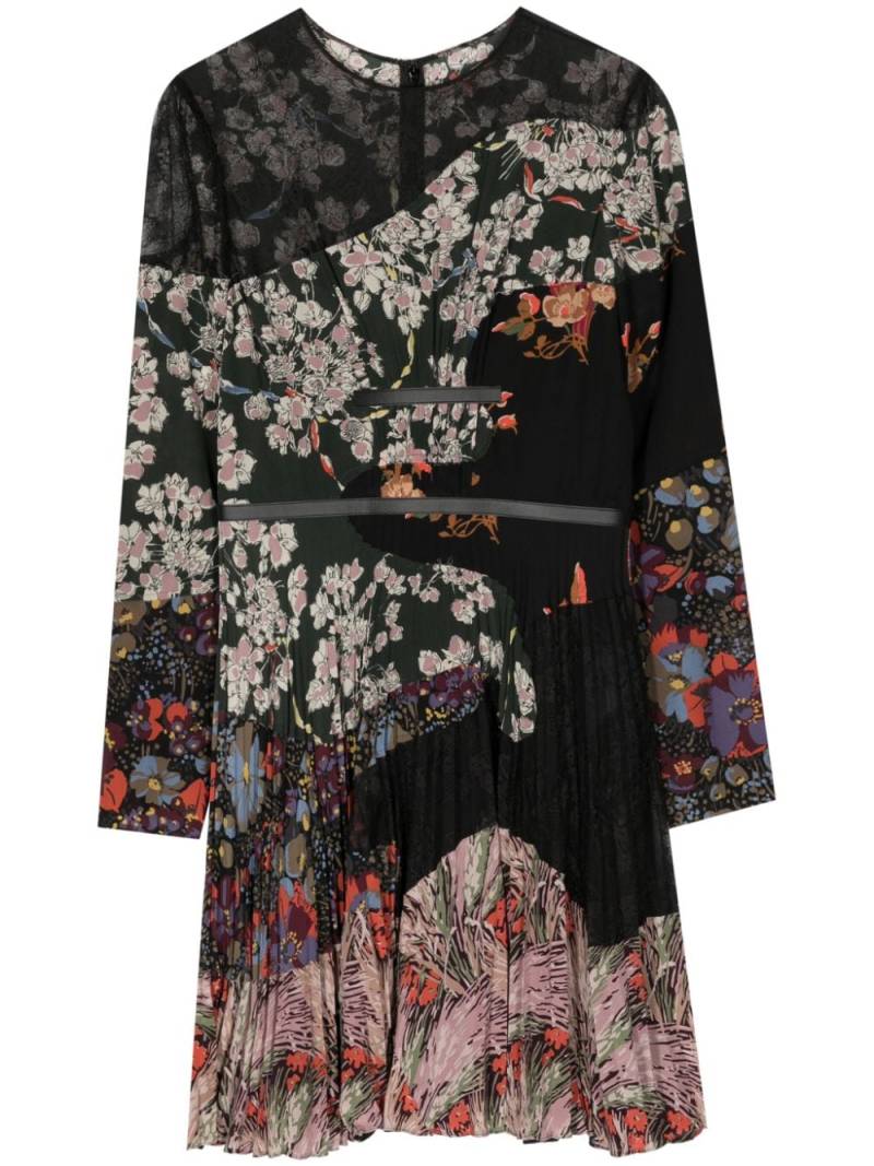 Valentino Garavani Pre-Owned 2010 floral-print silk dress - Black von Valentino Garavani Pre-Owned