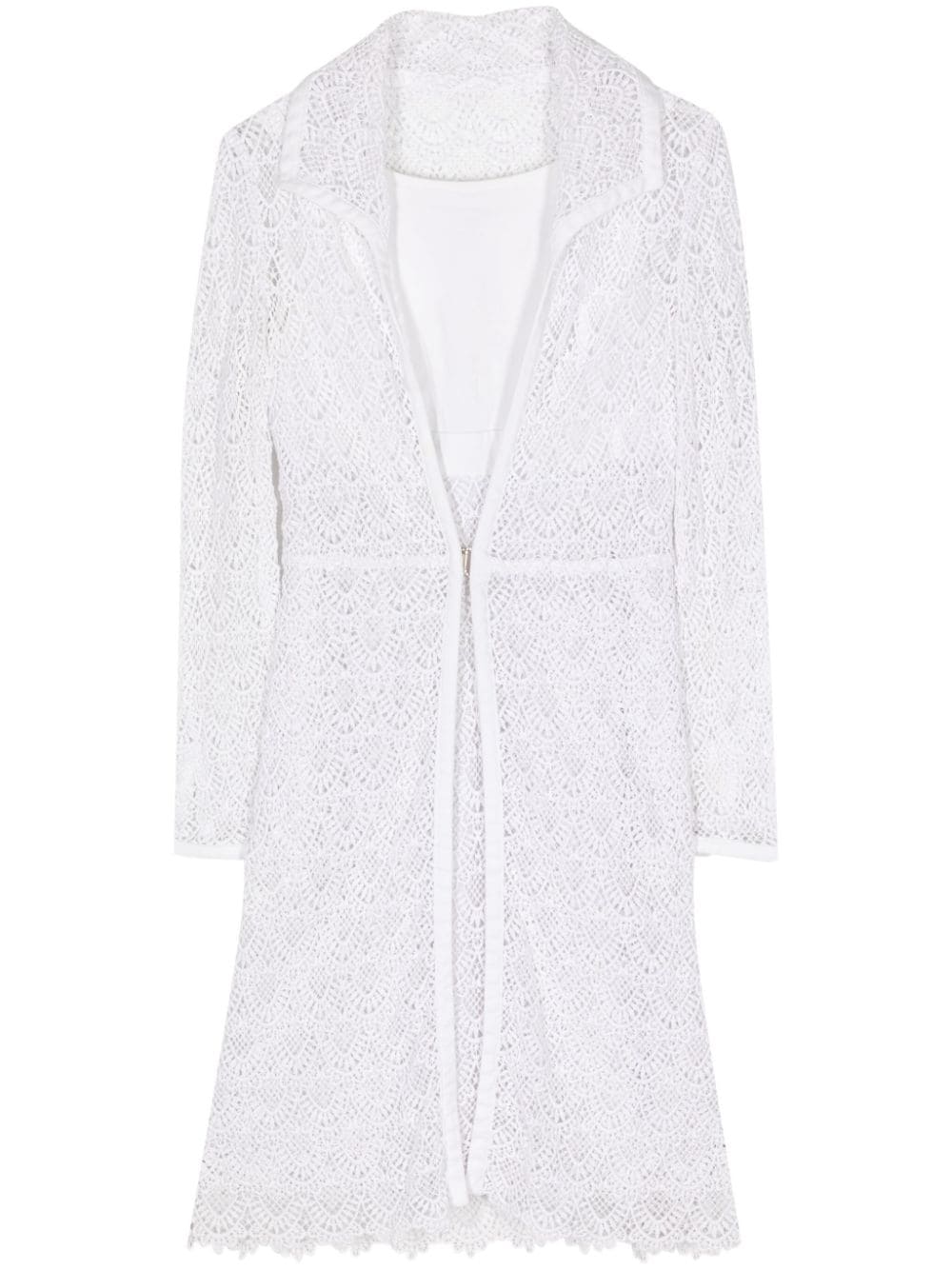 Valentino Garavani Pre-Owned 2010 guipure lace cotton dress - White von Valentino Garavani Pre-Owned