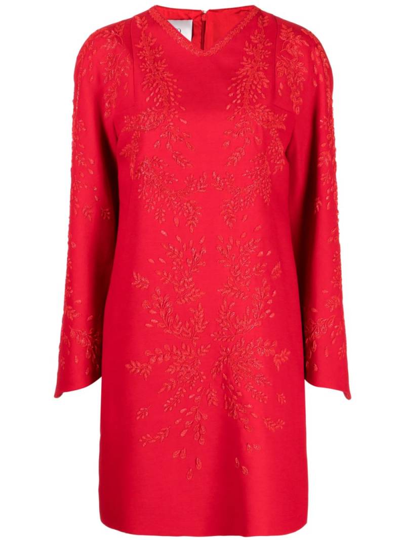 Valentino Garavani Pre-Owned 2010s bead-embellished shift dress - Red von Valentino Garavani Pre-Owned