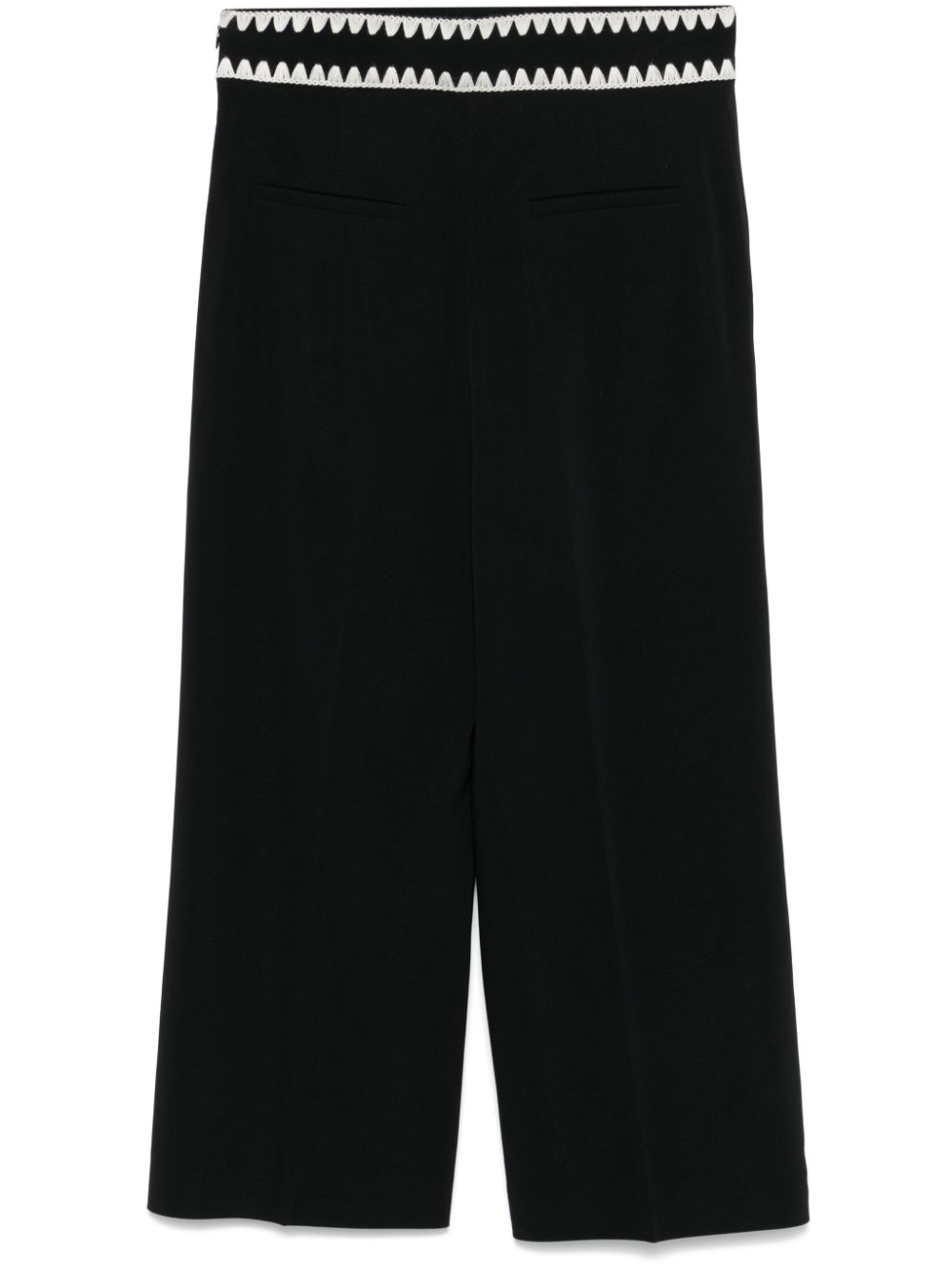 Valentino Garavani Pre-Owned 2010s embroidered-detail trousers - Black von Valentino Garavani Pre-Owned