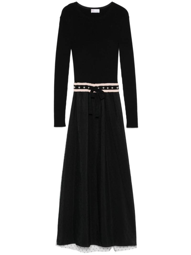 Valentino Garavani Pre-Owned 2010s panelled midi dress - Black von Valentino Garavani Pre-Owned