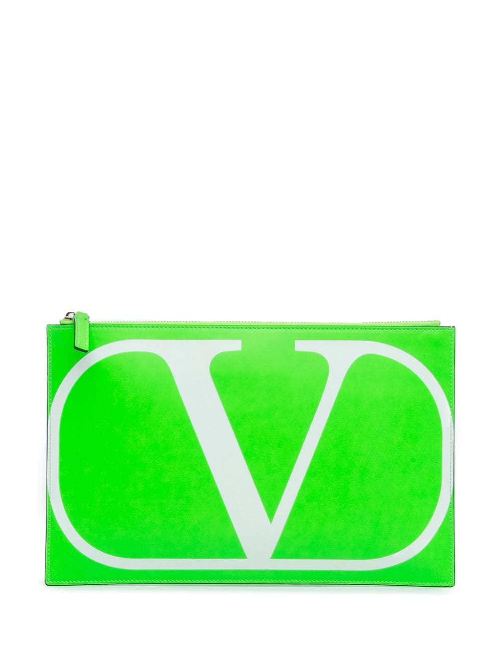 Valentino Garavani Pre-Owned 2018-2023 VLogo Leather clutch bag - Green von Valentino Garavani Pre-Owned