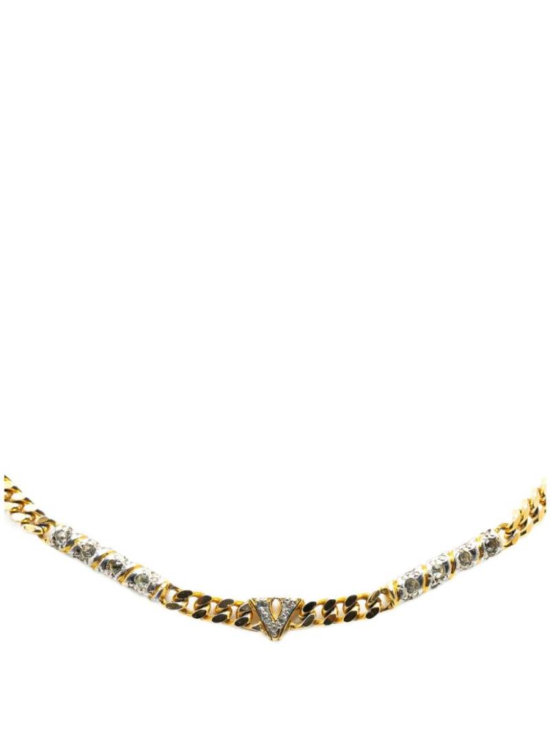 Valentino Garavani Pre-Owned 20th Century Gold Plated V costume necklace von Valentino Garavani Pre-Owned