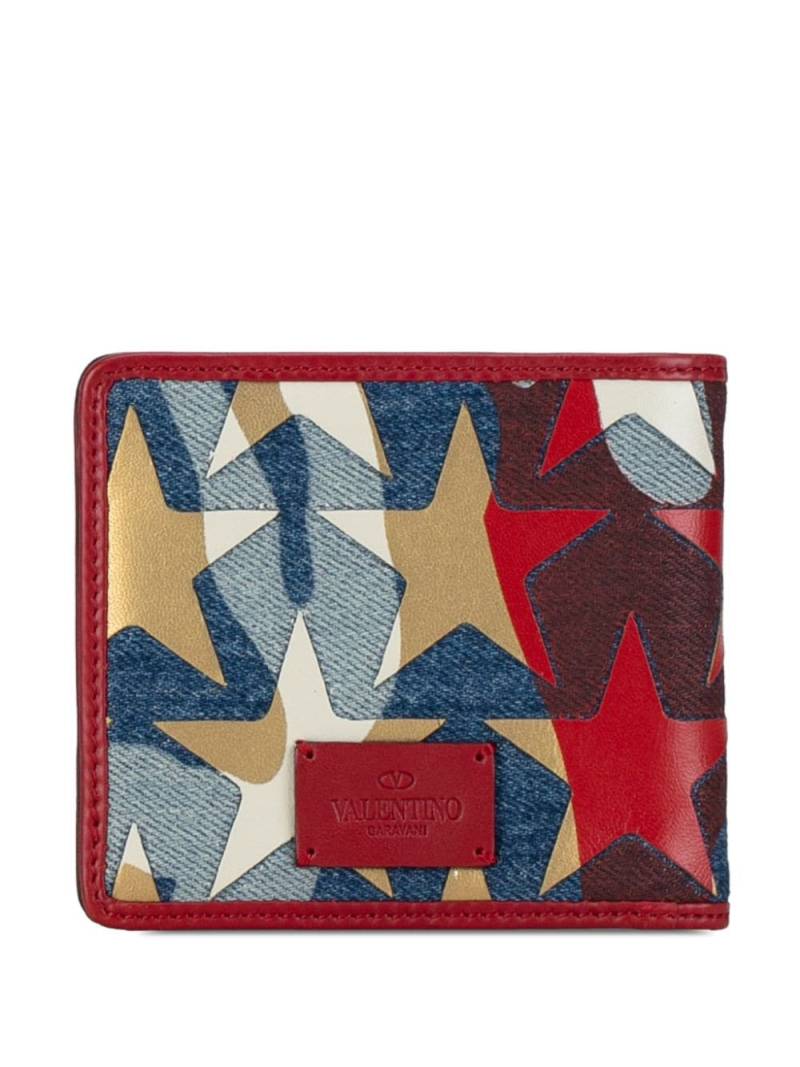 Valentino Garavani Pre-Owned 21st Century Camustars Denim Bifold Wallet small wallets - Blue von Valentino Garavani Pre-Owned