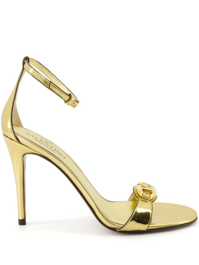 Valentino Garavani 100mm VLogo Signature sandals - Gold von Valentino Garavani