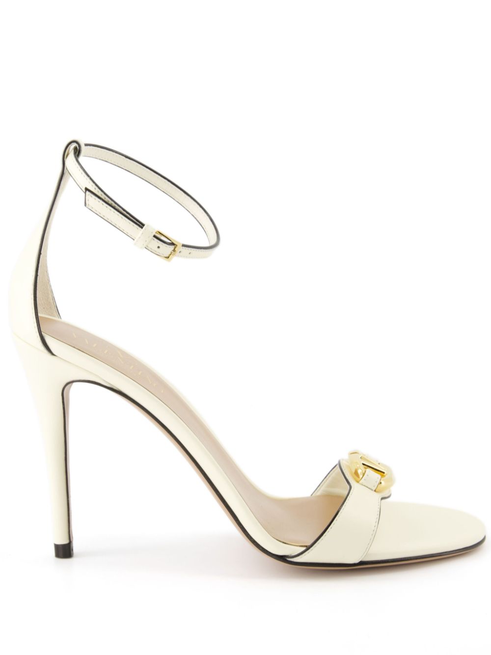 Valentino Garavani 100mm VLogo Signature sandals - White von Valentino Garavani