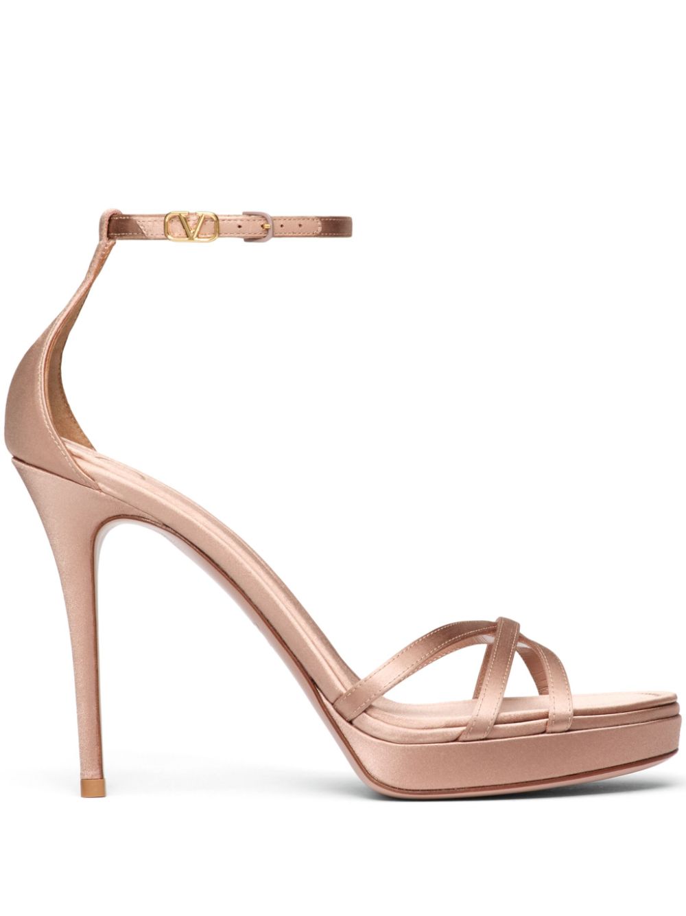 Valentino Garavani 105mm Logo-buckle sandals - Neutrals von Valentino Garavani