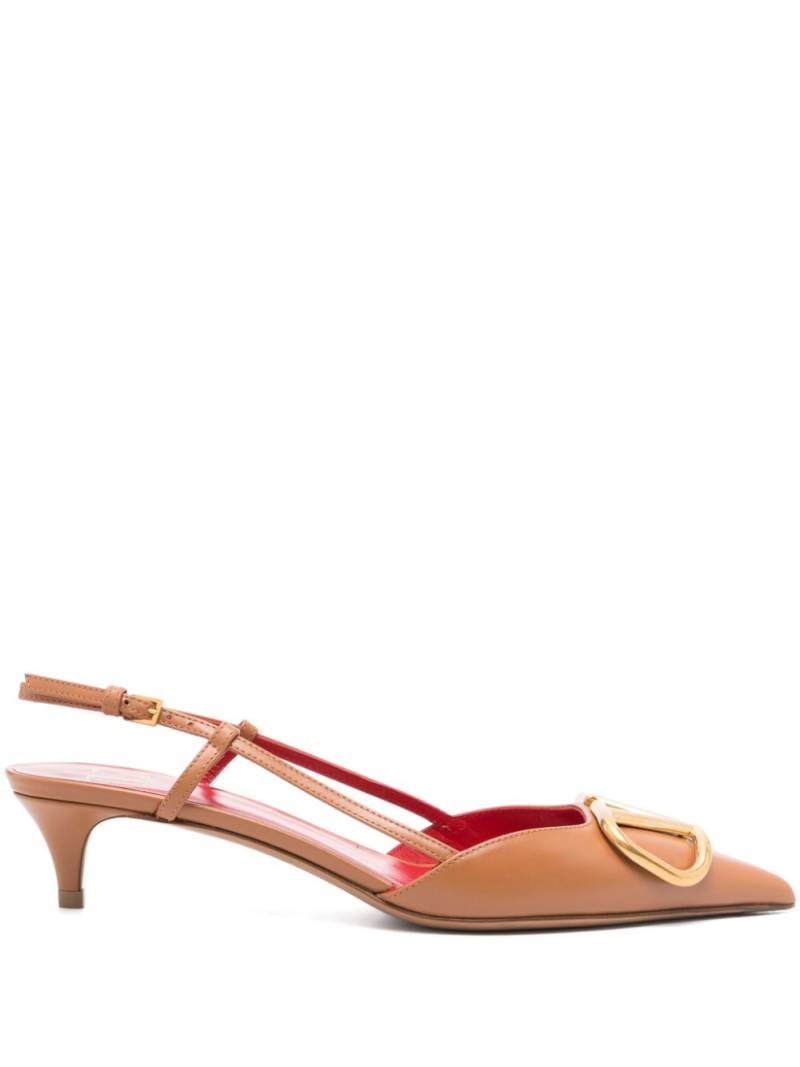 Valentino Garavani 40mm VLogo pumps - Brown von Valentino Garavani