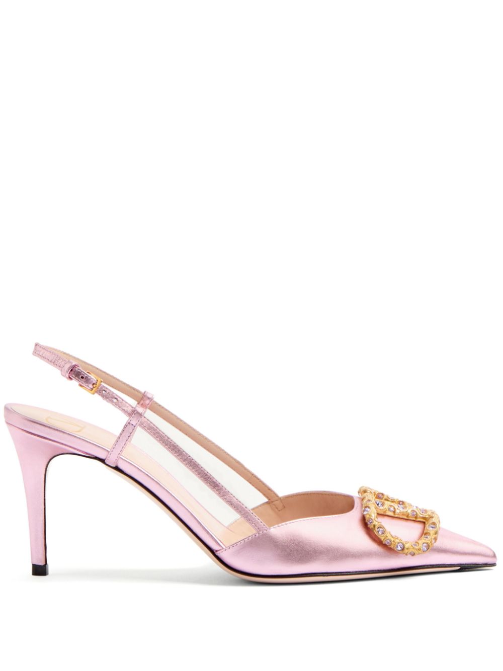 Valentino Garavani 80mm VLogo Signature slingback pumps - Pink von Valentino Garavani