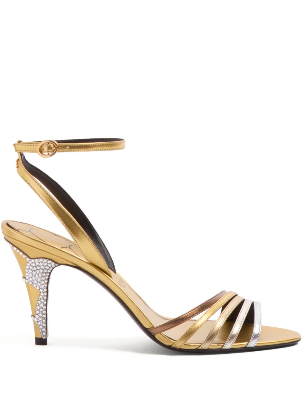 Valentino Garavani 85mm Ladycrush embellished sandals - Gold von Valentino Garavani