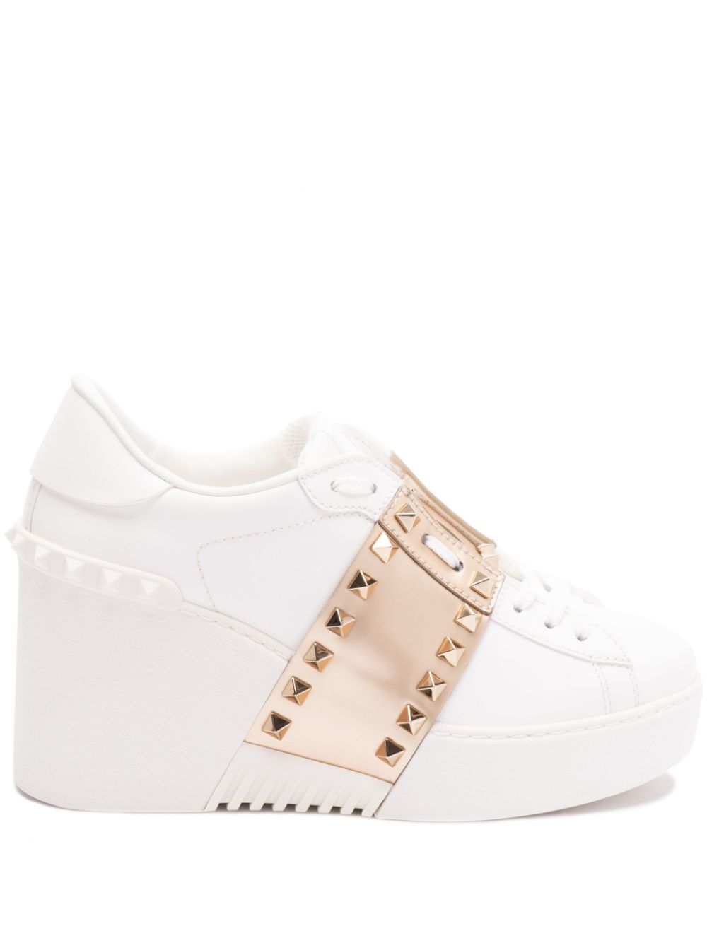 Valentino Garavani 85mm Open Disco wedge sneakers - White von Valentino Garavani