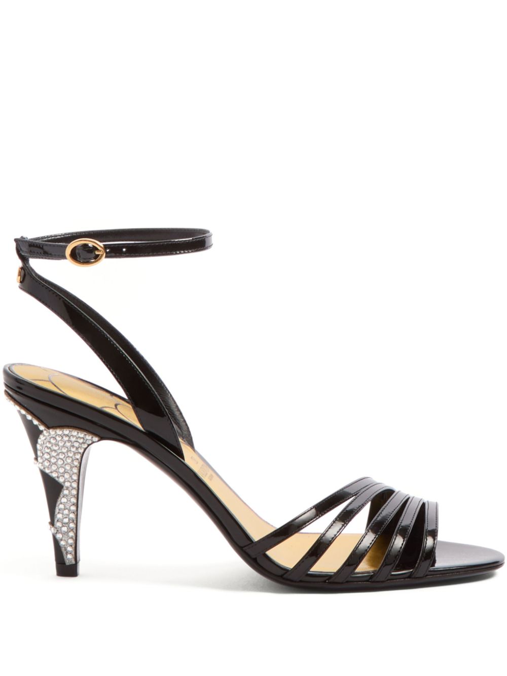 Valentino Garavani 85mm Ladycrush leather sandals - Black von Valentino Garavani