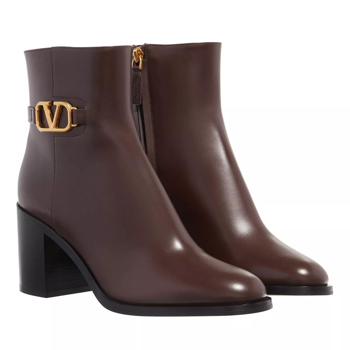 Valentino Garavani Boots & Stiefeletten - Bootie VLogo Signature - Gr. 35 (EU) - in Braun - für Damen von Valentino Garavani
