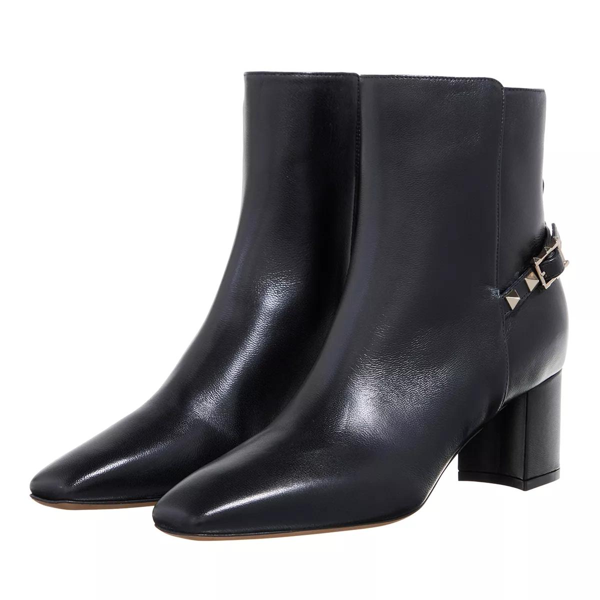 Valentino Garavani Boots & Stiefeletten - Nappa Leather Rockstud Ankle Boots - Gr. 37 (EU) - in Schwarz - für Damen von Valentino Garavani