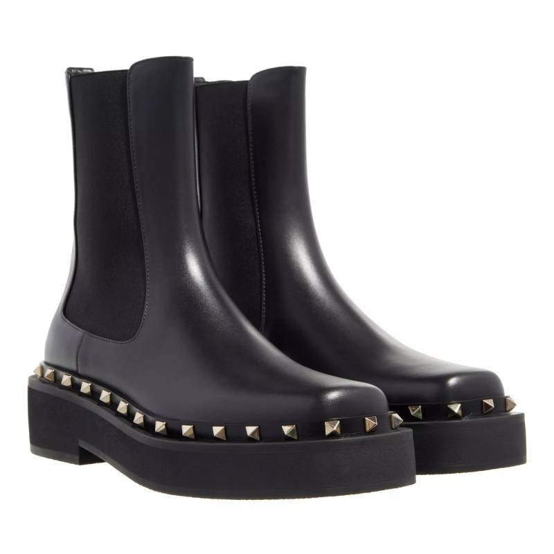 Valentino Garavani Stiefel & Boots - Platform Plain Toe Round Boots - Gr. 38 (EU) - in Schwarz - für Damen von Valentino Garavani