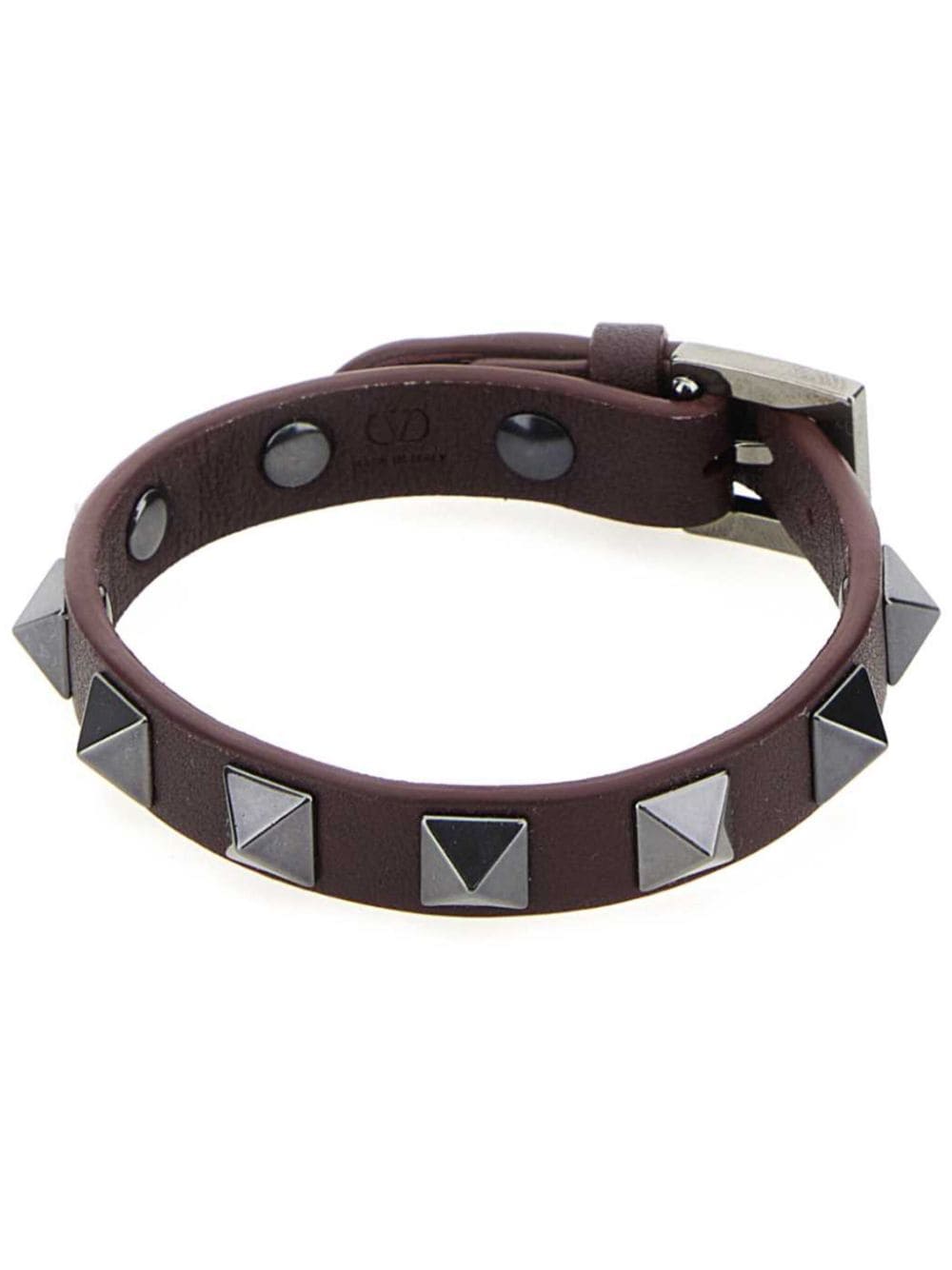 Valentino Garavani Burgundy Rockstud Bracelet - Red von Valentino Garavani