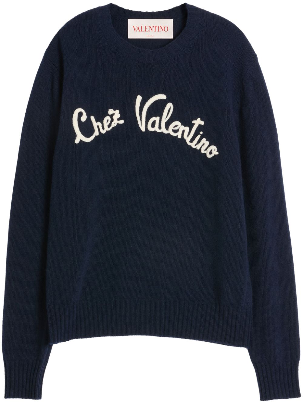 Valentino Garavani Chez Valentino-embroidered sweater - Blue von Valentino Garavani