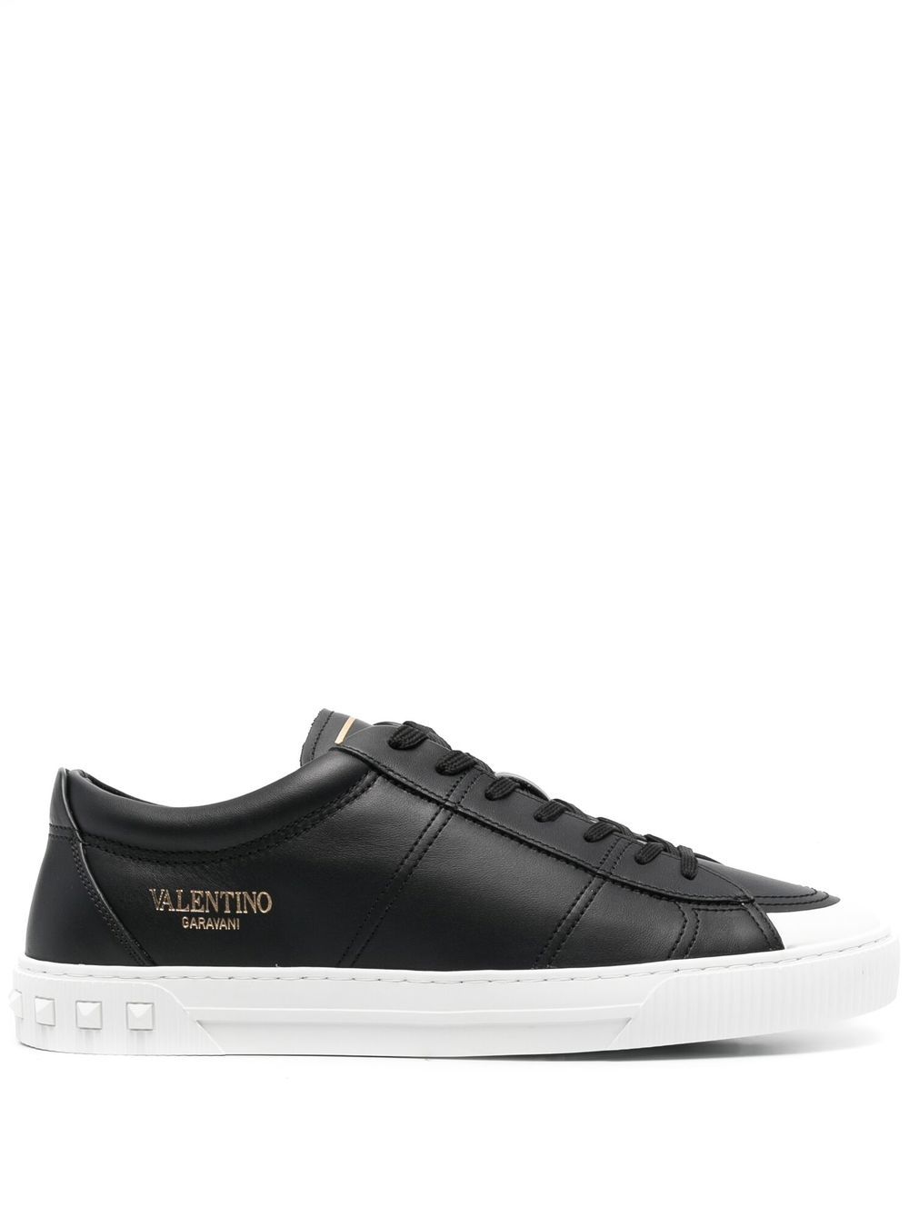 Valentino Garavani Cityplanet low-top leather sneakers - Black von Valentino Garavani