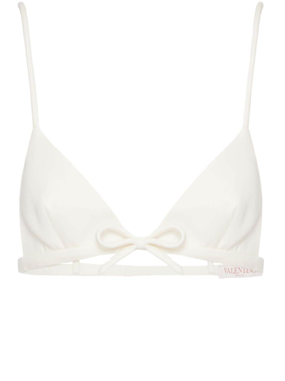 Valentino Garavani Crepe Couture bow-appliqué bralette top - White von Valentino Garavani