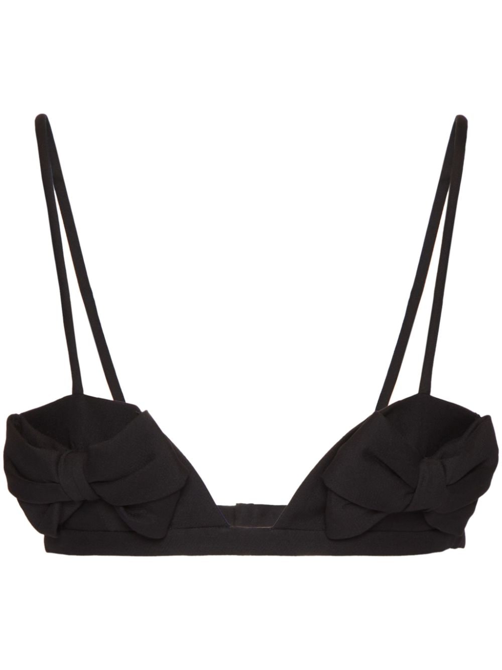 Valentino Garavani Crepe Couture bow-embellished bralette - Black von Valentino Garavani