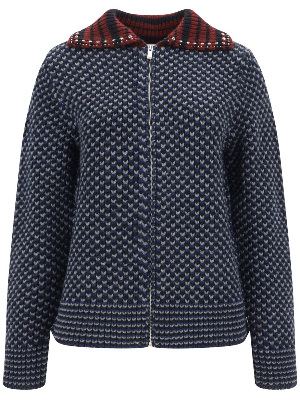 Valentino Garavani zip-up knitted jacket - Blue von Valentino Garavani