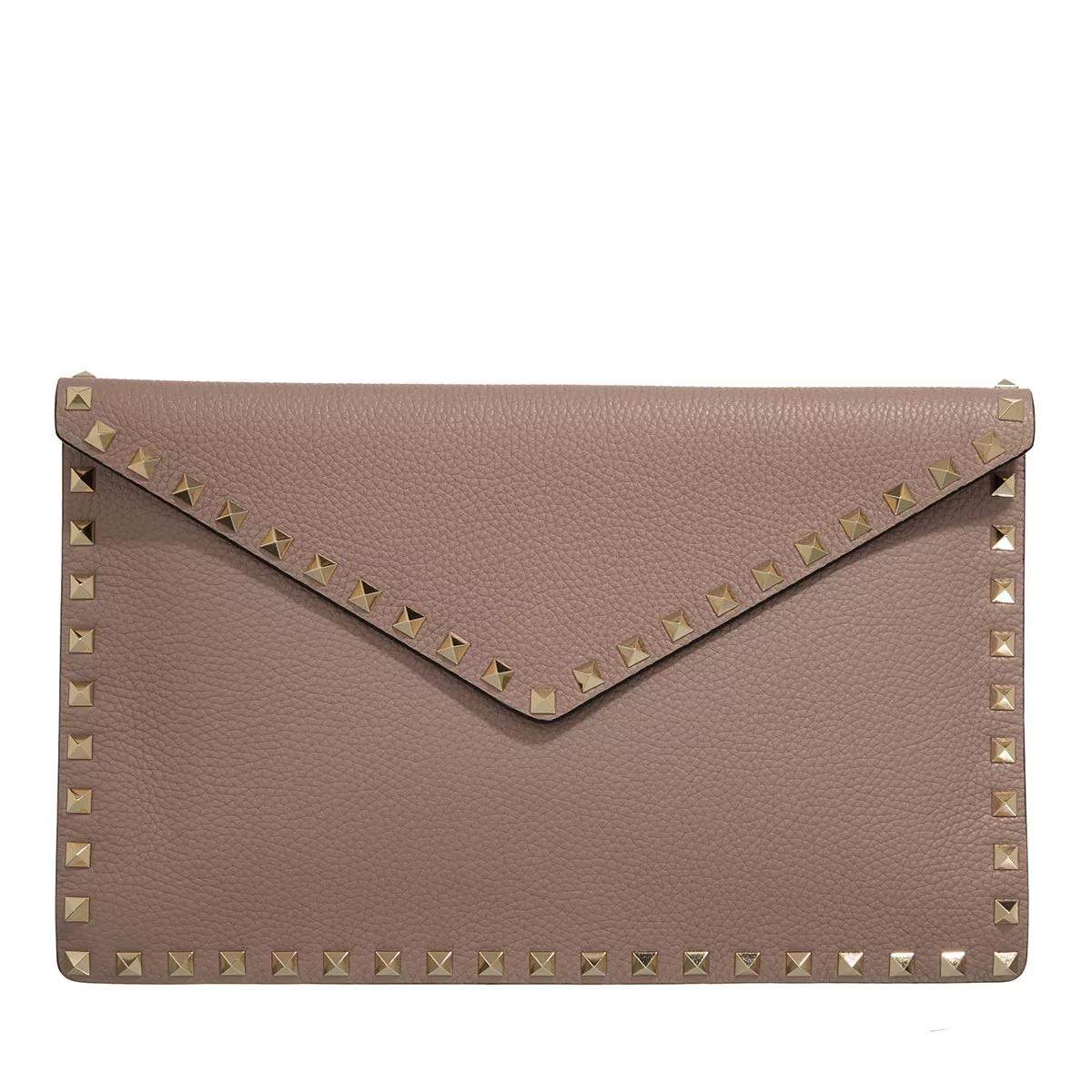 Valentino Garavani Handtasche - Large Flat Pouch - Gr. unisize - in Taupe - für Damen von Valentino Garavani