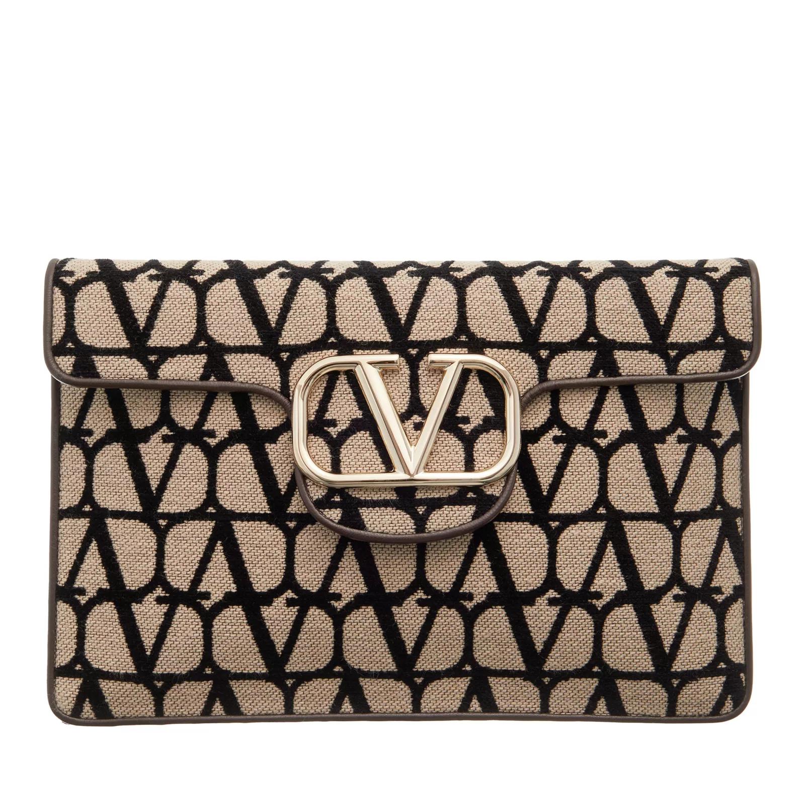 Valentino Garavani Handtasche - Pouch Locò - Gr. unisize - in Beige - für Damen von Valentino Garavani