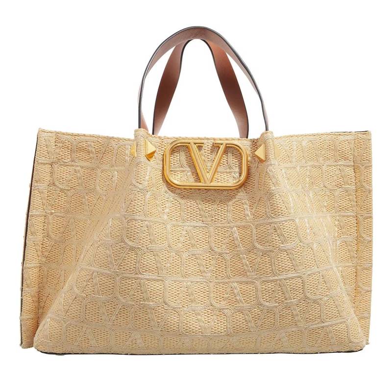 Valentino Garavani Handtasche - Medium Tote Bag Logo Signature - Gr. unisize - in Beige - für Damen von Valentino Garavani