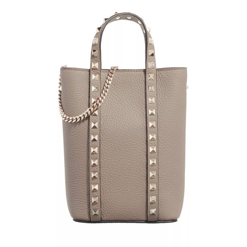 Valentino Garavani Handtasche - Rockstud Shopping Pouch Bag - Gr. unisize - in Taupe - für Damen von Valentino Garavani