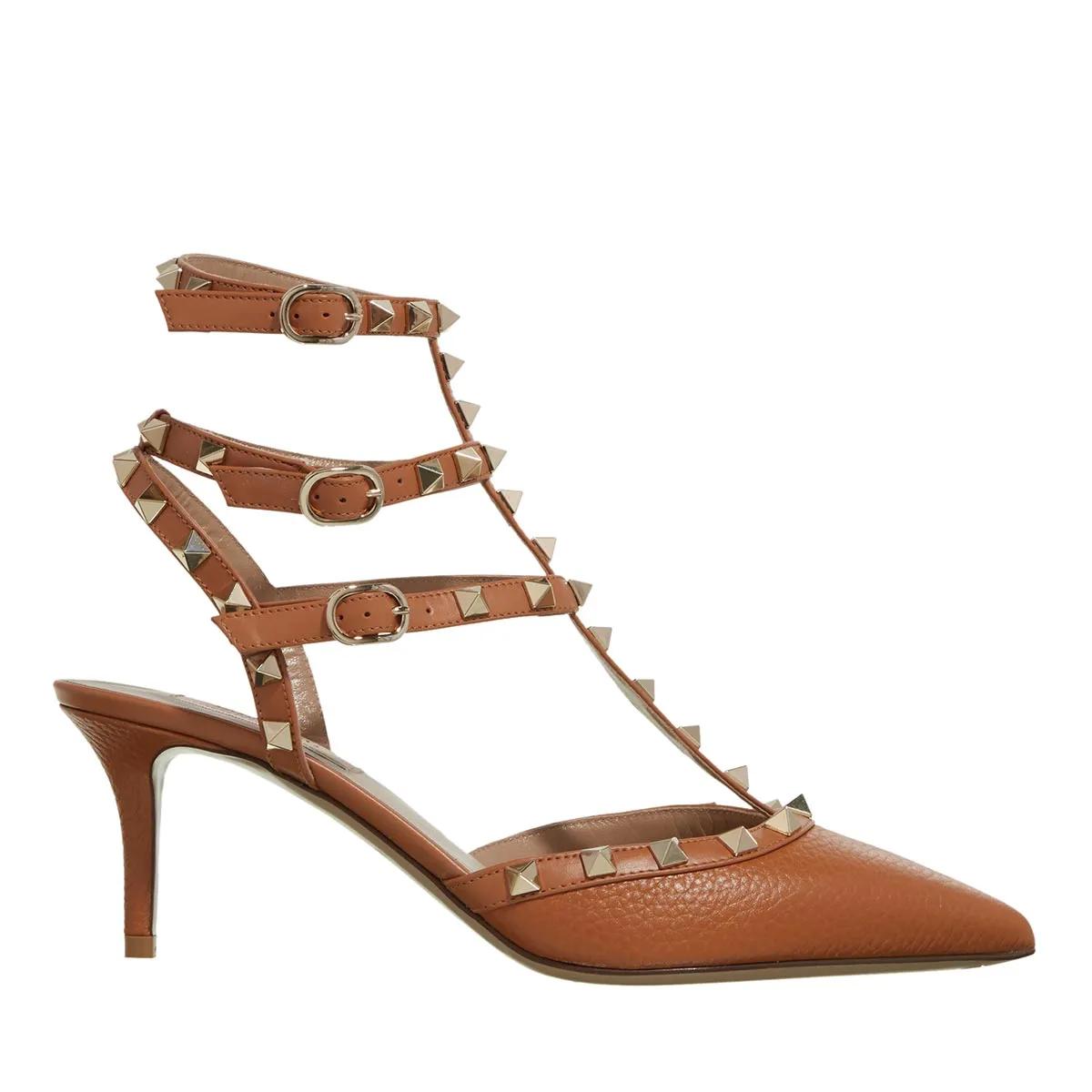 Valentino Garavani Hohe Schuhe - Ankle Strap Shoes - Gr. 38 (EU) - in Braun - für Damen von Valentino Garavani