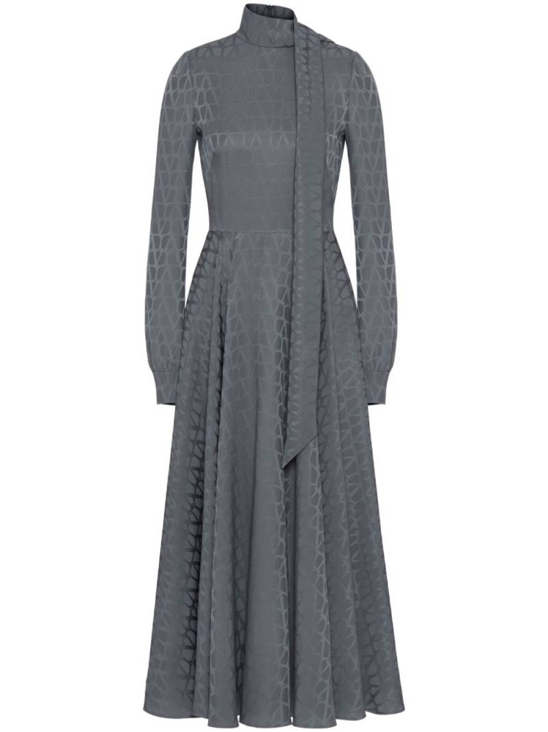 Valentino Garavani Iconograph print midi dress - Grey von Valentino Garavani