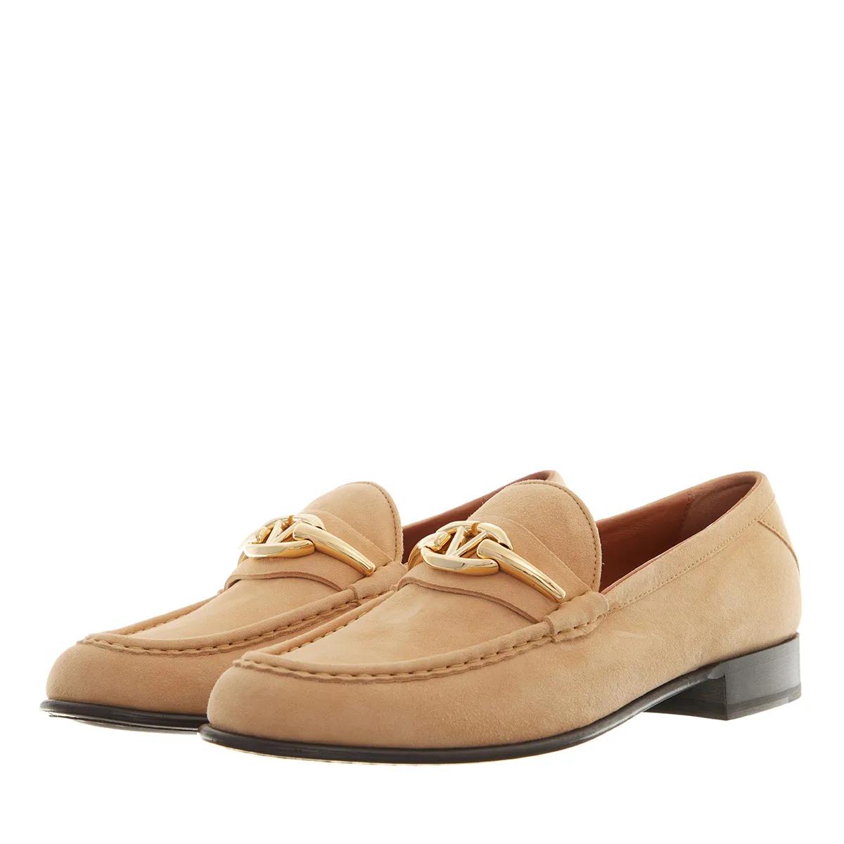 Valentino Garavani Loafer - Loafer Vlogo Gate - Gr. 39 (EU) - in Beige - für Damen von Valentino Garavani