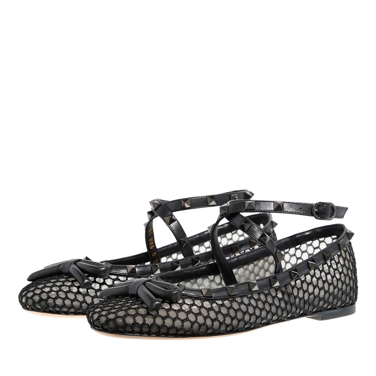 Valentino Garavani Loafer - Rockstud Ballerina - Gr. 37 (EU) - in Schwarz - für Damen von Valentino Garavani