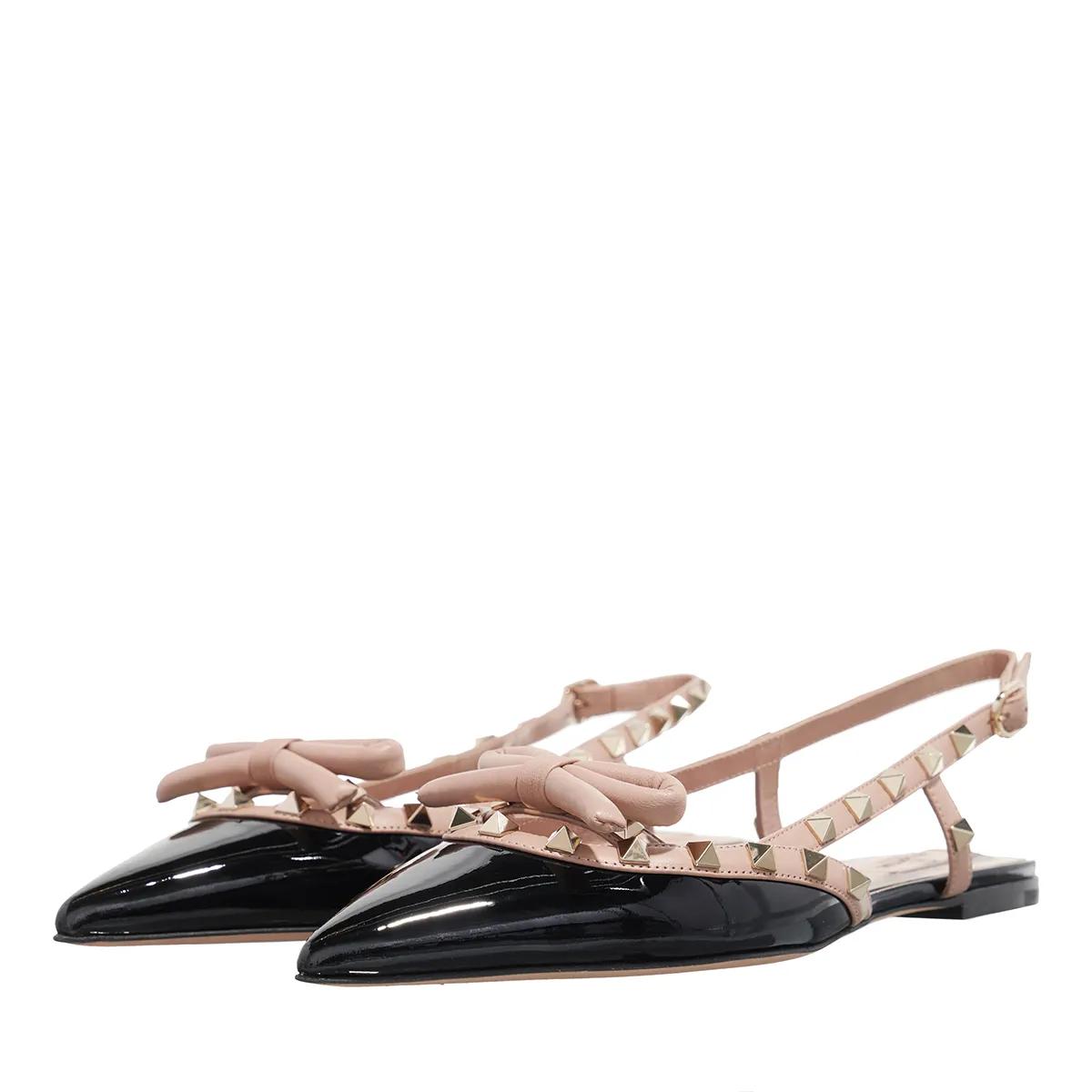 Valentino Garavani Loafer - Rockstud Bow T.05 Ballerina - Gr. 36 (EU) - in Schwarz - für Damen von Valentino Garavani