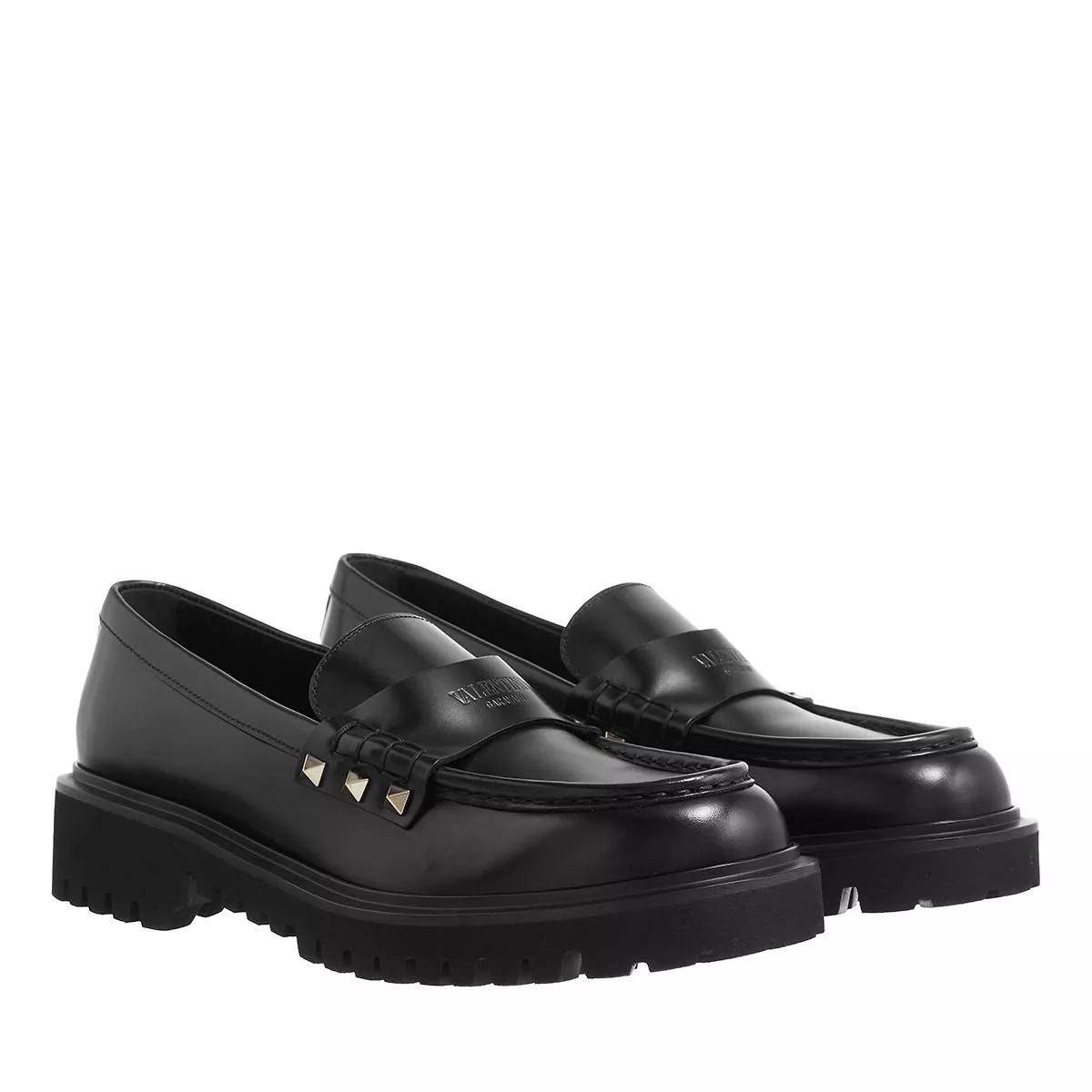 Valentino Garavani Loafers & Ballerinas - Rockstud Mocassins - Gr. 36 (EU) - in Schwarz - für Damen von Valentino Garavani