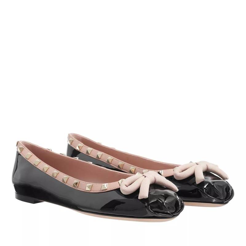 Valentino Garavani Loafers & Ballerinas - Rockstud Round Toe Ballerina - Gr. 36 (EU) - in Beige - für Damen von Valentino Garavani