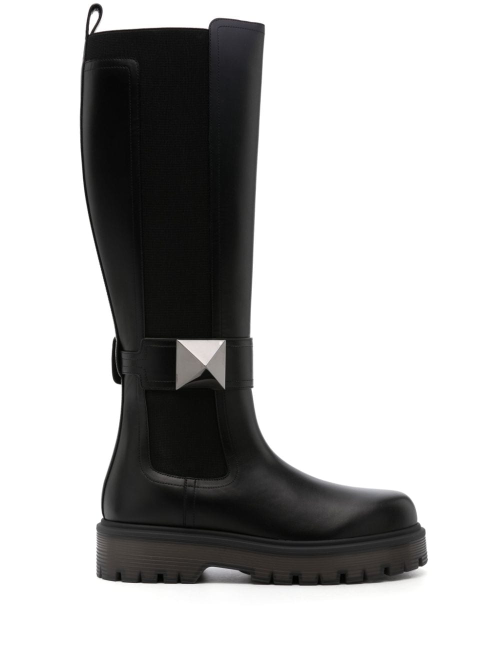 Valentino Garavani One Stud knee-high boots - Black von Valentino Garavani