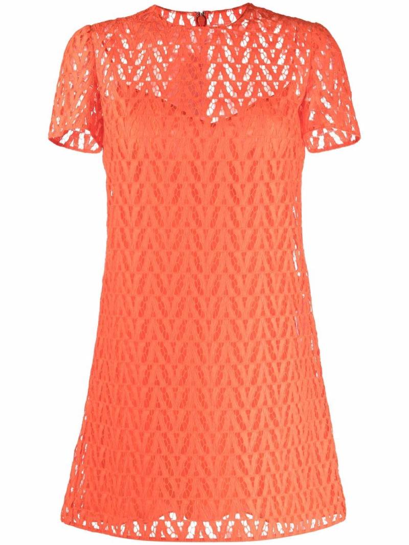 Valentino Garavani Optical logo pattern mini dress - Orange von Valentino Garavani