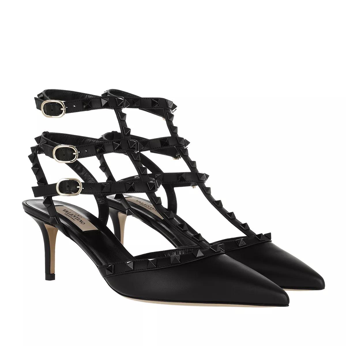 Valentino Garavani Pumps & High Heels - Rockstud Ankle Strap Pumps Leather - Gr. 39 (EU) - in Schwarz - für Damen von Valentino Garavani