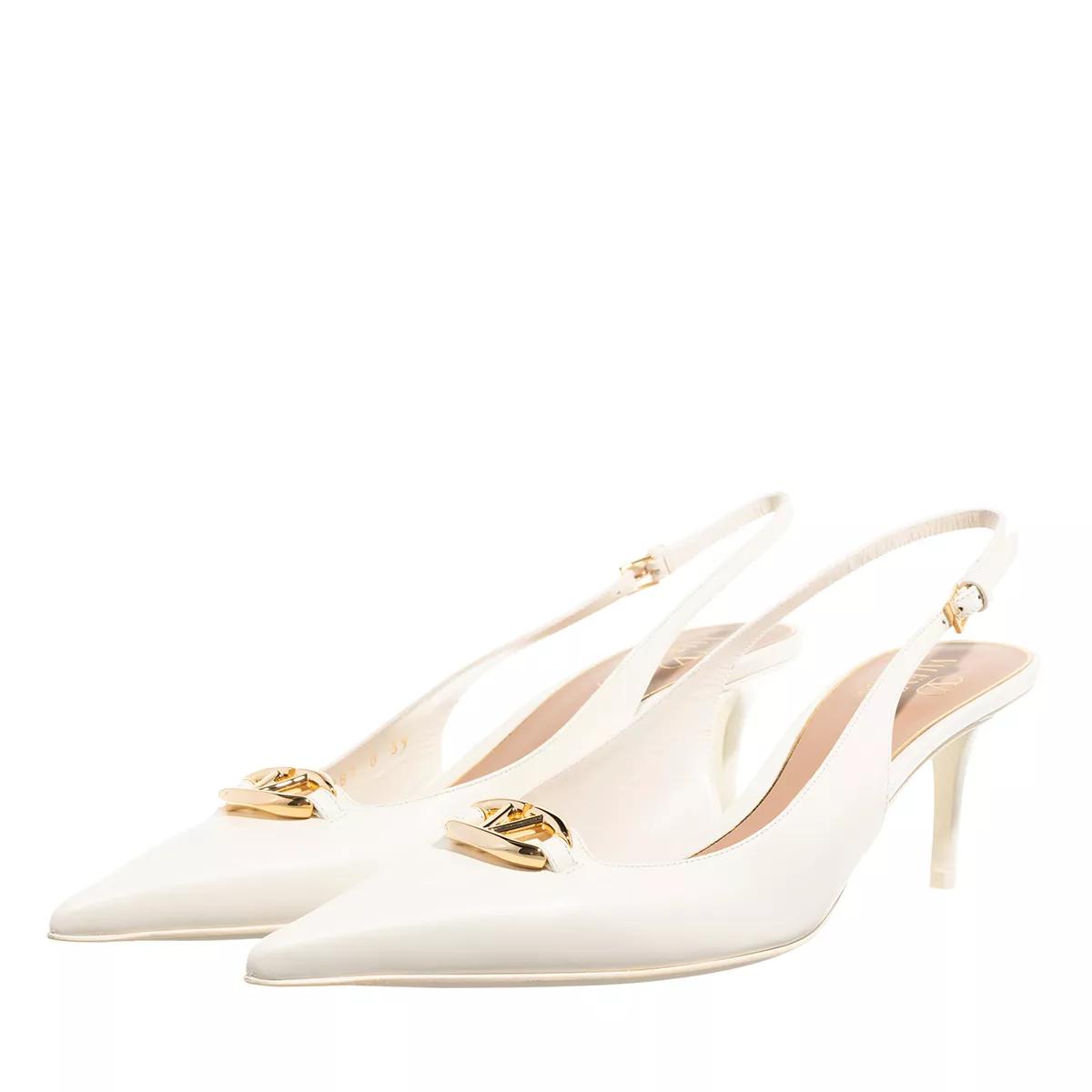 Valentino Garavani Pumps & High Heels - Sling Back VLogo Moon - Gr. 39 (EU) - in Creme - für Damen von Valentino Garavani