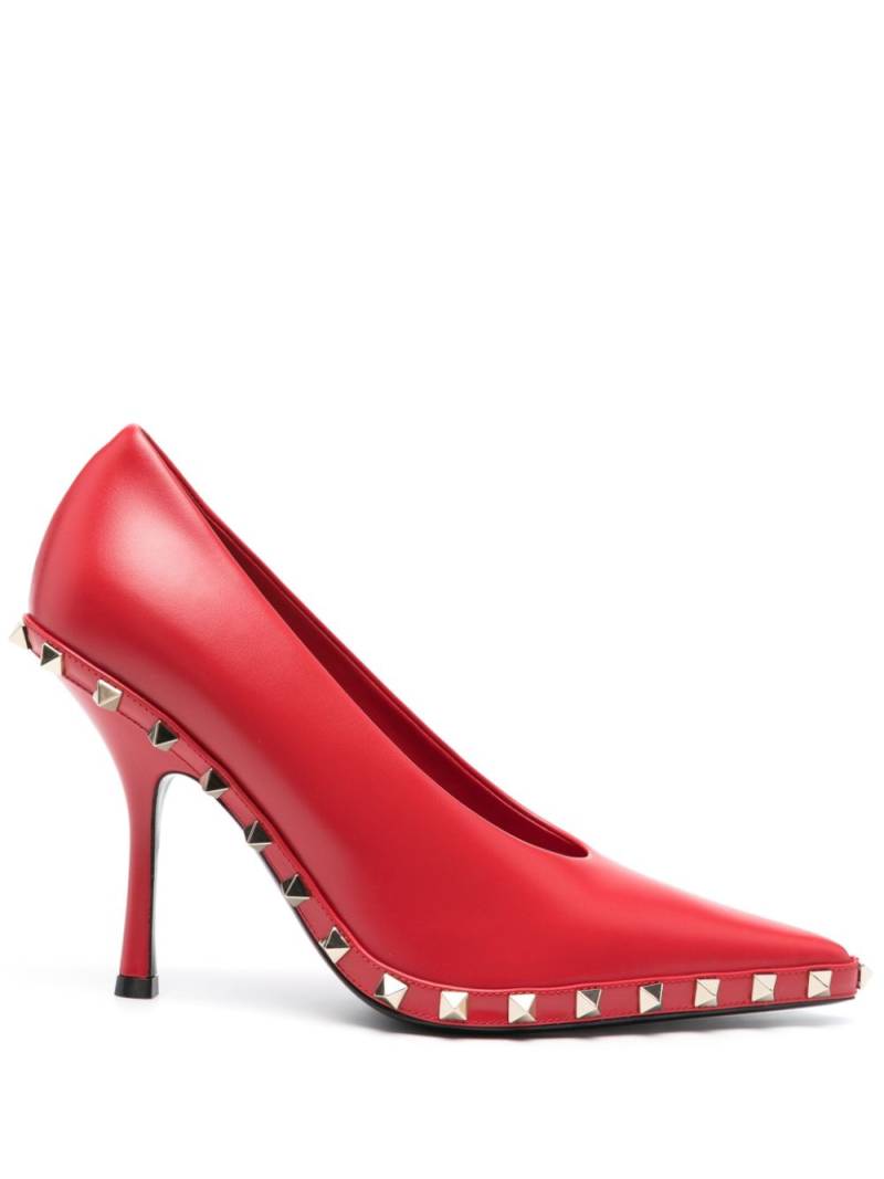 Valentino Garavani Rockstud 100mm pumps - Red von Valentino Garavani