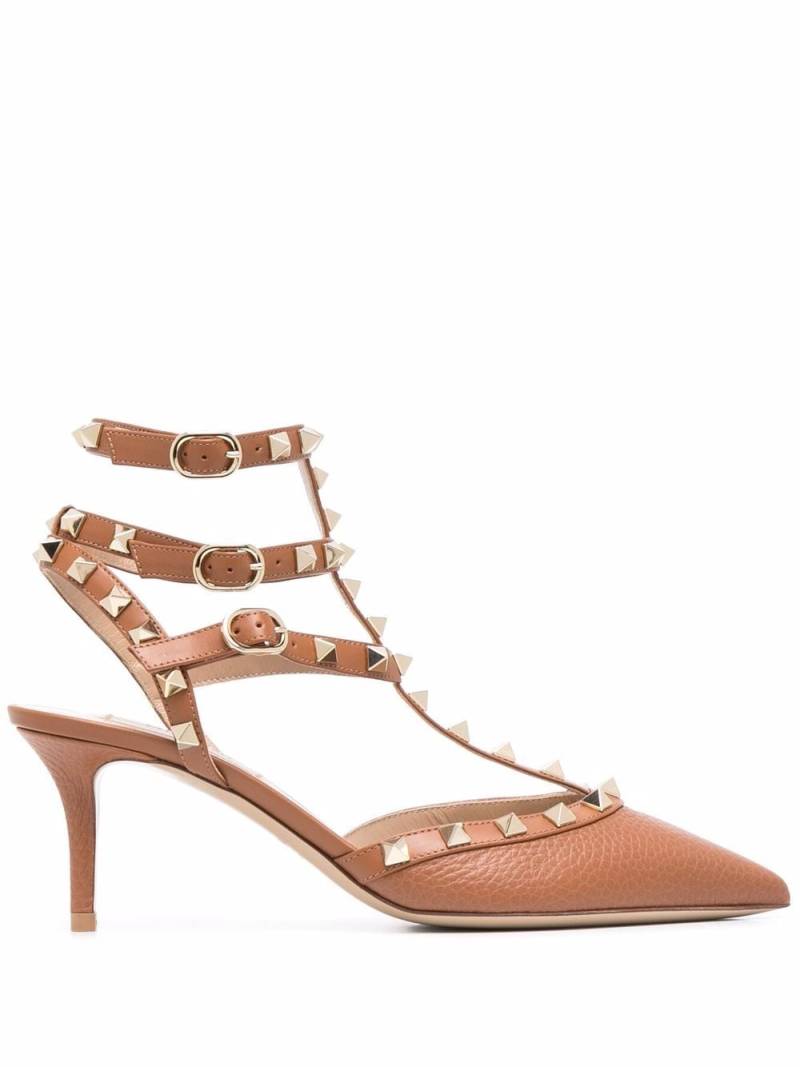 Valentino Garavani Rockstud Caged 65mm pumps - Brown von Valentino Garavani